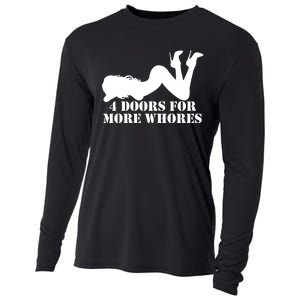 4 Doors For More Whores Funny Stripper Cooling Performance Long Sleeve Crew