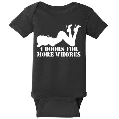 4 Doors For More Whores Funny Stripper Baby Bodysuit