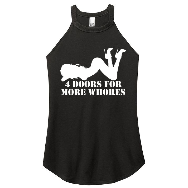 4 Doors For More Whores Funny Stripper Women's Perfect Tri Rocker Tank