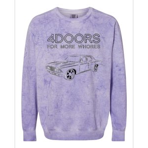 4 Doors For More Whores Funny Muscle Car Colorblast Crewneck Sweatshirt