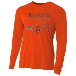 4 Doors For More Whores Funny Muscle Car Cooling Performance Long Sleeve Crew