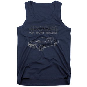 4 Doors For More Whores Funny Muscle Car Tank Top