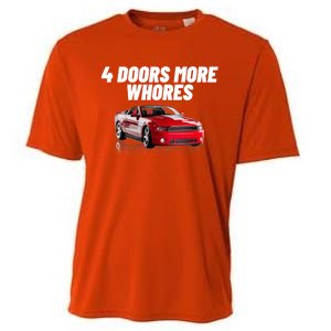 4 Doors More Whores Funny Car Cooling Performance Crew T-Shirt