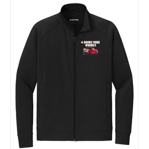 4 Doors More Whores Funny Car Stretch Full-Zip Cadet Jacket