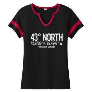 43 Degrees North Port Huron Ladies Halftime Notch Neck Tee