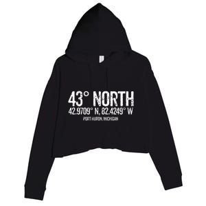 43 Degrees North Port Huron Crop Fleece Hoodie