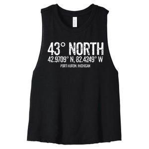 43 Degrees North Port Huron Women's Racerback Cropped Tank