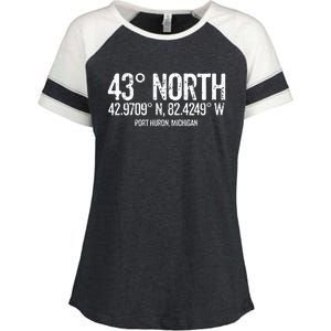 43 Degrees North Port Huron Enza Ladies Jersey Colorblock Tee