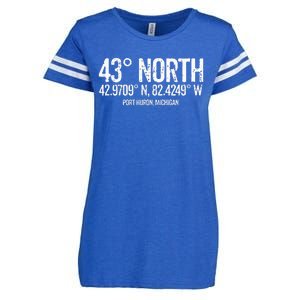 43 Degrees North Port Huron Enza Ladies Jersey Football T-Shirt