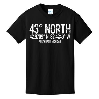 43 Degrees North Port Huron Kids T-Shirt