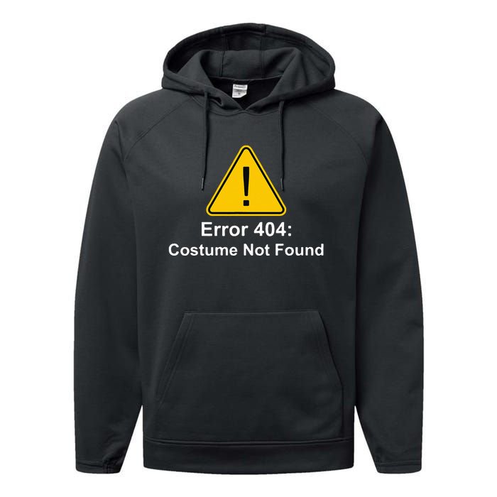 404 Error Costume Not Found Halloween Performance Fleece Hoodie