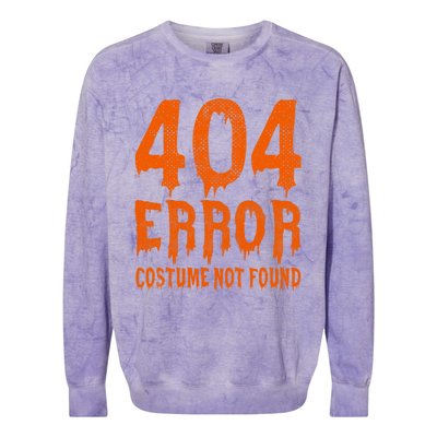 404 Error Costume Not Found Funny Halloween Cute Gift Colorblast Crewneck Sweatshirt