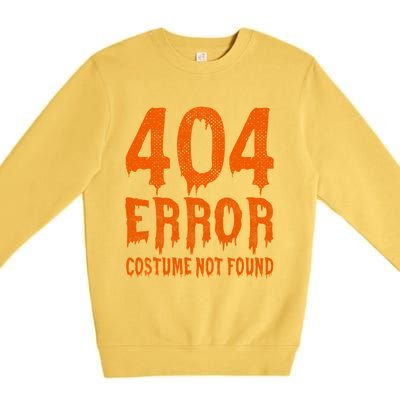 404 Error Costume Not Found Funny Halloween Cute Gift Premium Crewneck Sweatshirt