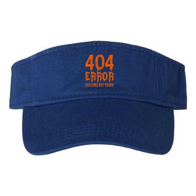 404 Error Costume Not Found Funny Halloween Cute Gift Valucap Bio-Washed Visor