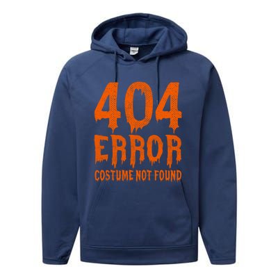 404 Error Costume Not Found Funny Halloween Cute Gift Performance Fleece Hoodie