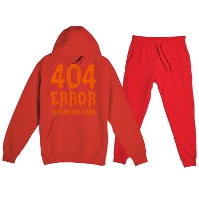 404 Error Costume Not Found Funny Halloween Cute Gift Premium Hooded Sweatsuit Set