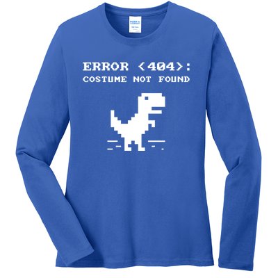 404 Error Costume Not Found Gift Funny Halloween Internet Funny Gift Ladies Long Sleeve Shirt