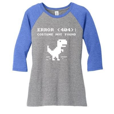 404 Error Costume Not Found Gift Funny Halloween Internet Funny Gift Women's Tri-Blend 3/4-Sleeve Raglan Shirt