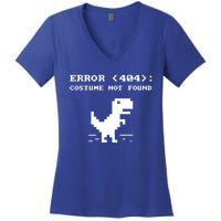 404 Error Costume Not Found Gift Funny Halloween Internet Funny Gift Women's V-Neck T-Shirt