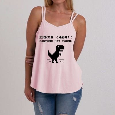 404 Error Costume Not Found Gift Funny Halloween Internet Funny Gift Women's Strappy Tank