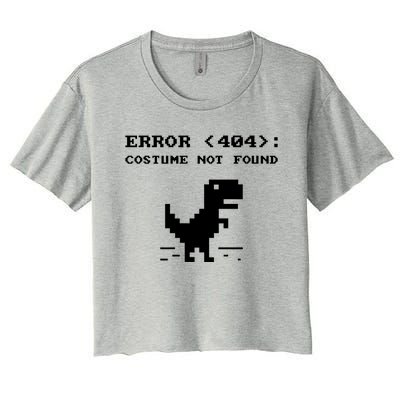 404 Error Costume Not Found Gift Funny Halloween Internet Funny Gift Women's Crop Top Tee