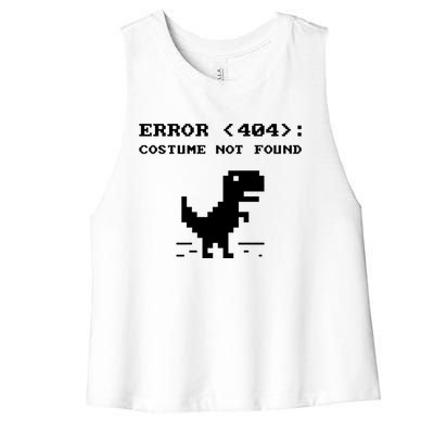 404 Error Costume Not Found Gift Funny Halloween Internet Funny Gift Women's Racerback Cropped Tank