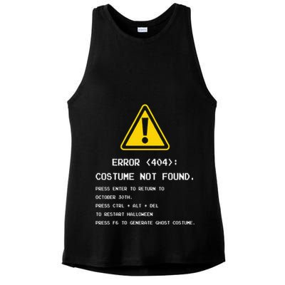 404 Error Costume Not Found Nerdy Geek Funny Computer Ladies PosiCharge Tri-Blend Wicking Tank