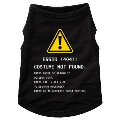 404 Error Costume Not Found Nerdy Geek Funny Computer Doggie Tank