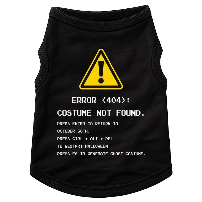 404 Error Costume Not Found Nerdy Geek Funny Computer Doggie Tank