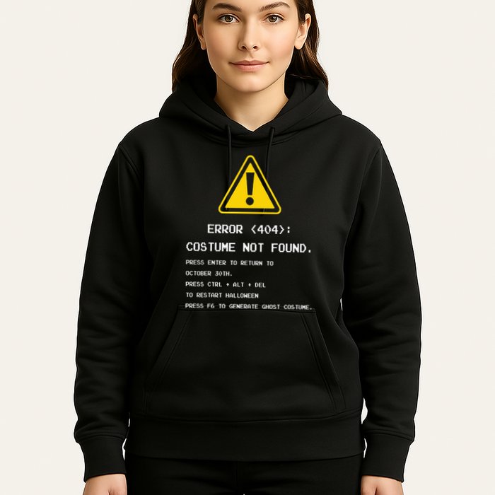 404 Error Costume Not Found Nerdy Geek Funny Computer Hoodie