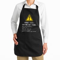 404 Error Costume Not Found Nerdy Geek Funny Computer Apron