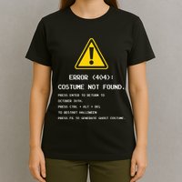 404 Error Costume Not Found Nerdy Geek Funny Computer T-Shirt