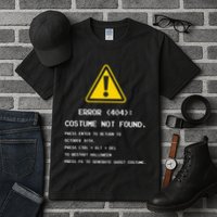 404 Error Costume Not Found Nerdy Geek Funny Computer Tall T-Shirt
