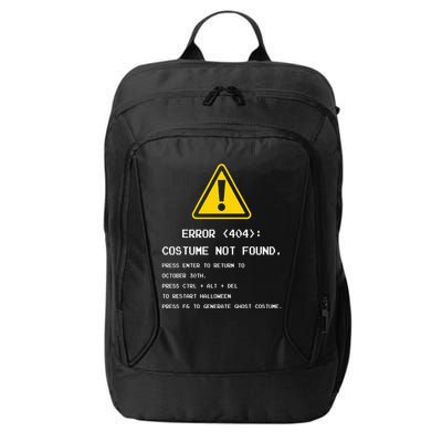 404 Error Costume Not Found Nerdy Geek Funny Computer City Backpack