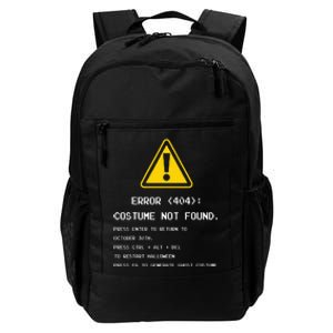 404 Error Costume Not Found Nerdy Geek Funny Computer Daily Commute Backpack