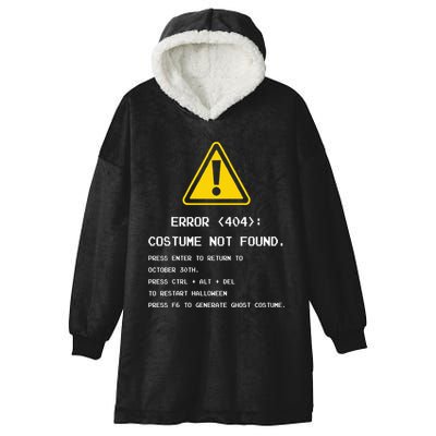404 Error Costume Not Found Nerdy Geek Funny Computer Hooded Wearable Blanket
