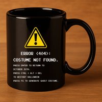 404 Error Costume Not Found Nerdy Geek Funny Computer 11oz C Handle Ceramic Mug