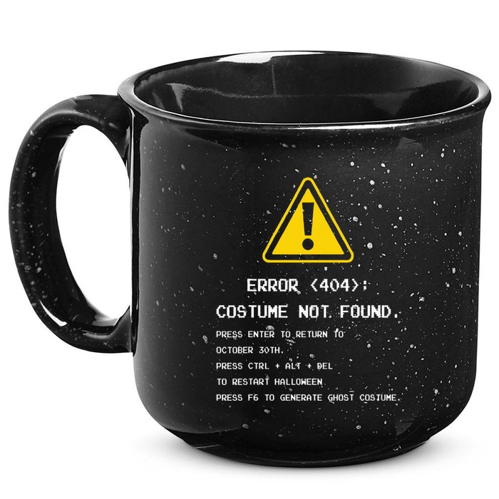 404 Error Costume Not Found Nerdy Geek Funny Computer 15oz Campfire Ceramic Mug