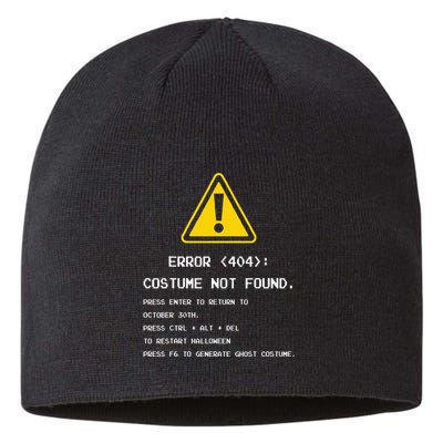 404 Error Costume Not Found Nerdy Geek Funny Computer Sustainable Beanie