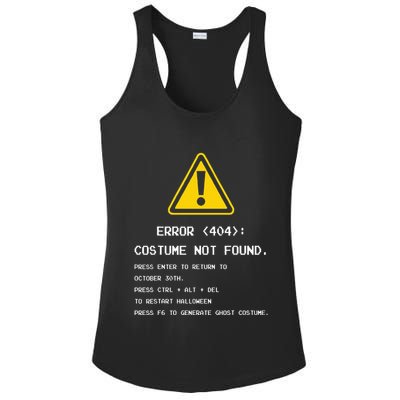 404 Error Costume Not Found Nerdy Geek Funny Computer Ladies PosiCharge Competitor Racerback Tank