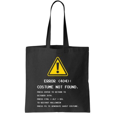 404 Error Costume Not Found Nerdy Geek Funny Computer Bag