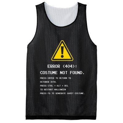 404 Error Costume Not Found Nerdy Geek Funny Computer Mesh Reversible Basketball Jersey Tank