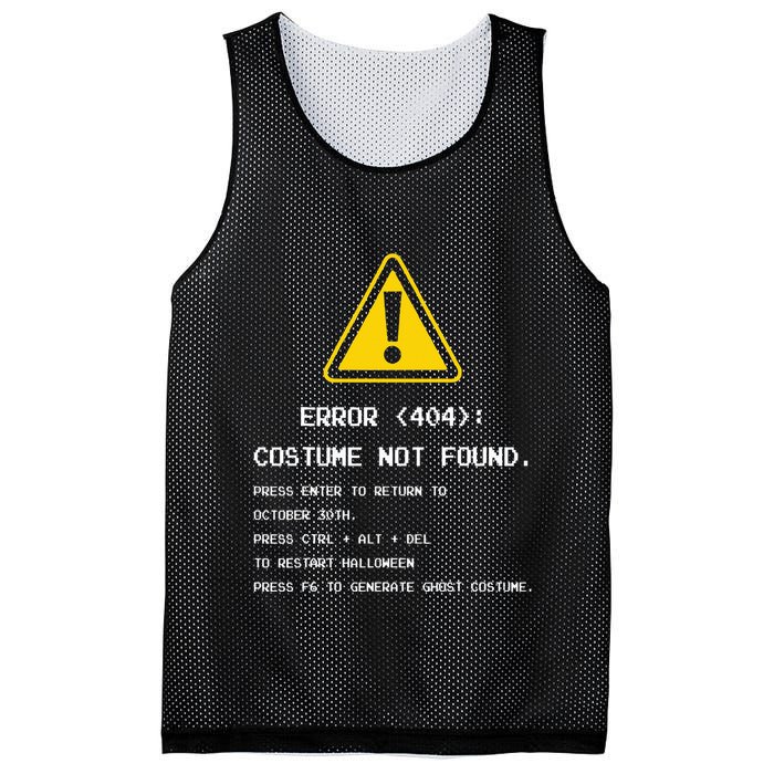 404 Error Costume Not Found Nerdy Geek Funny Computer Mesh Reversible Basketball Jersey Tank