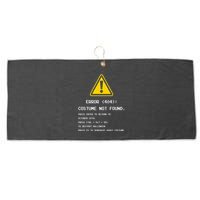 404 Error Costume Not Found Nerdy Geek Funny Computer Large Microfiber Waffle Golf Towel