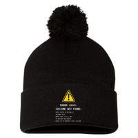 404 Error Costume Not Found Nerdy Geek Funny Computer Pom Pom 12in Knit Beanie