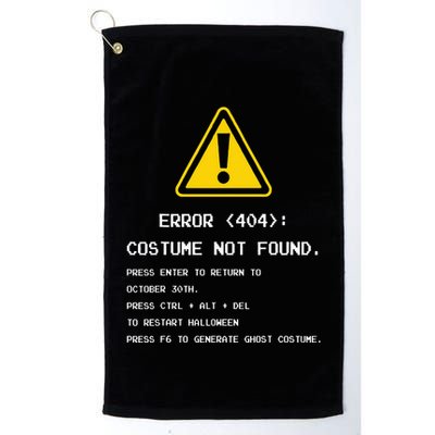 404 Error Costume Not Found Nerdy Geek Funny Computer Golf Towel