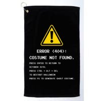404 Error Costume Not Found Nerdy Geek Funny Computer Golf Towel