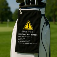 404 Error Costume Not Found Nerdy Geek Funny Computer Golf Towel