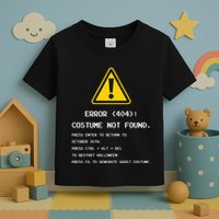 404 Error Costume Not Found Nerdy Geek Funny Computer Toddler T-Shirt