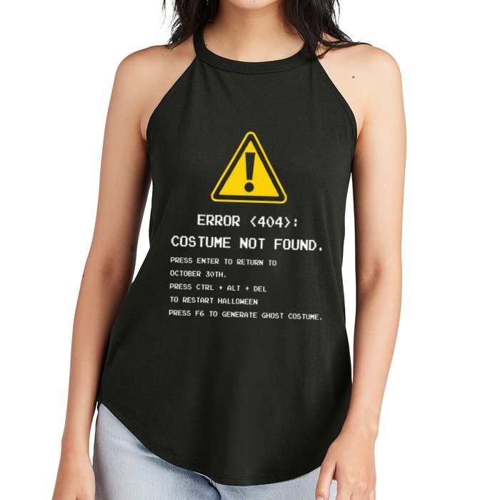 404 Error Costume Not Found Nerdy Geek Funny Computer Women's Perfect Tri Rocker Tank